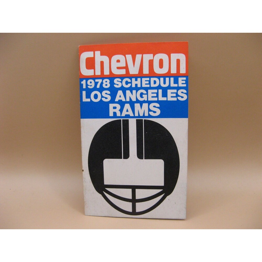 1978 Los Angeles Rams Football Pocket Schedule Chevron VINTAGE NFL